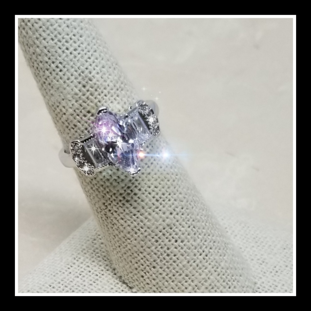 💍HP!! '2.5CT' MARQUISE DIAM w/BAGUETTE'S💍6,7,8 - Picture 3 of 4